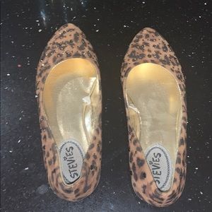 Cheetah sparkly flats kids shoe